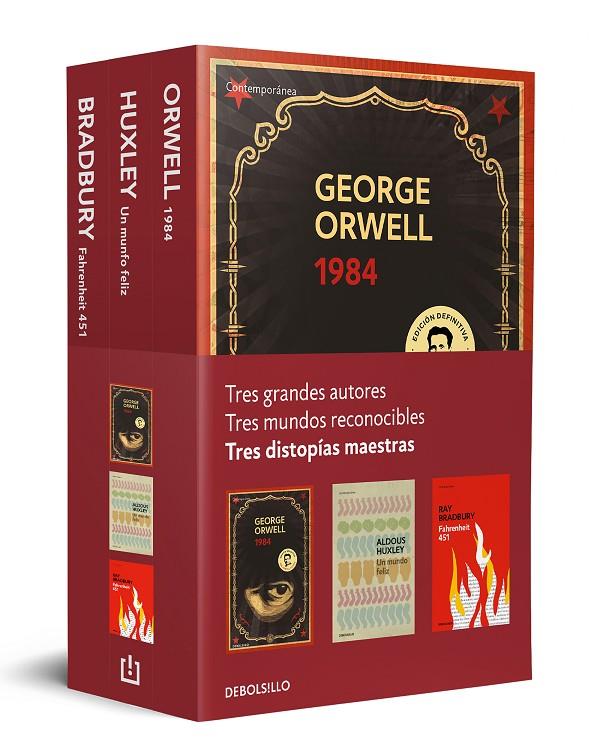 Distopías maestras (pack con: 1984 de Orwell | Un mundo feliz de Huxley | Fahren | 9788466359542 | ORWELL GEORGE / BRADBURY RAY / HUXLEY ALDOUS