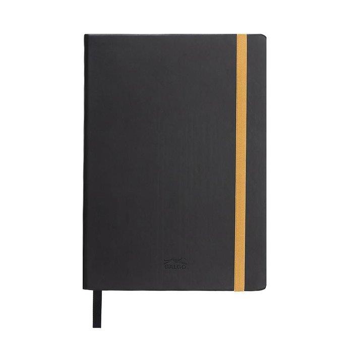 CUADERNO NOTAS GALGO A5 80H 100G CUADRICULA 5X5 NEGRO | 8413623627844