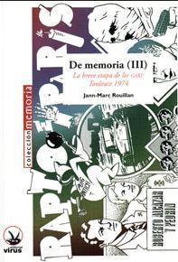 De memoria (III) | 9788492559602 | Rouillan, Jann-Marc