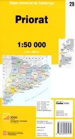 Mapa comarcal de Catalunya 1:50 000. Priorat - 29 | 9788439397175