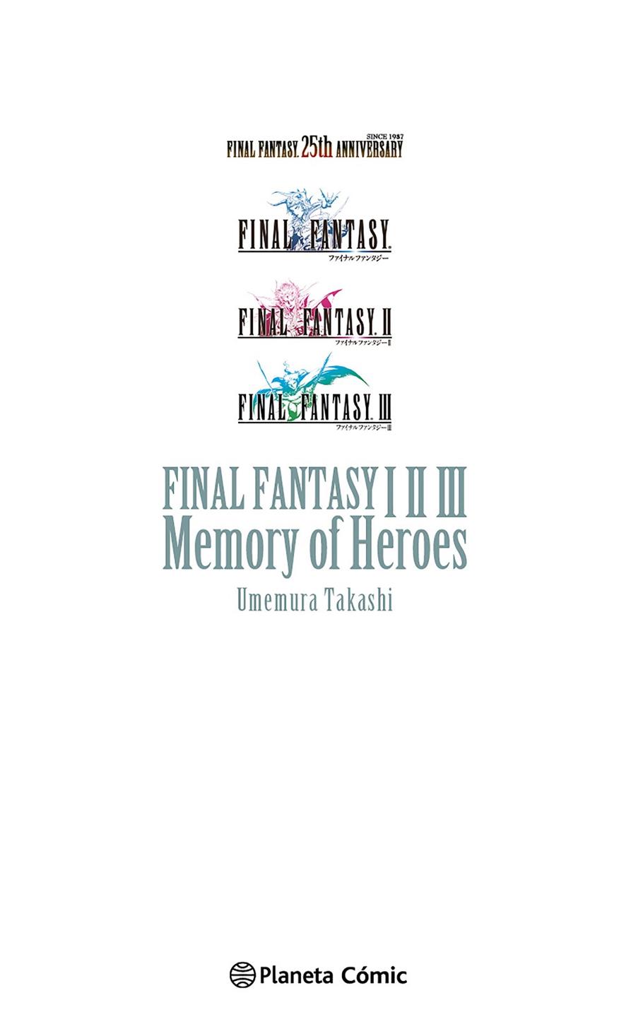 Final Fantasy I, II, III Memory of Heroes (novela) | 9788411129695 | Umemura, Takashi