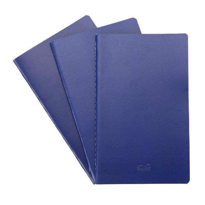 PACK 3 LIBRETAS COSIDAS 130X210 40H 100G LISO SURTIDO AZUL | 8413623627509