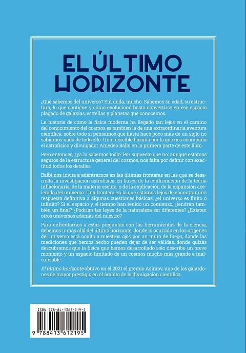 El último horizonte | 9788413612195 | Balbi, Amedeo