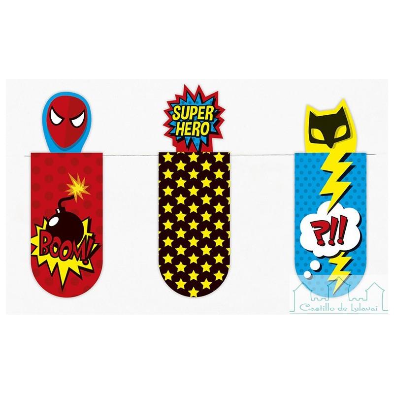 MARCAPAGINAS MAGNETICO SUPER HEROES 6 UNIDADES | 4033477311276