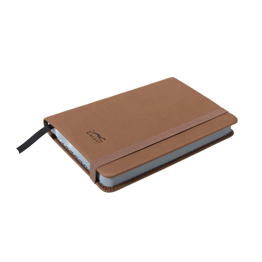 CUADERNO NOTAS GALGO A6 80H 100G LISO MARRON | 8413623627578