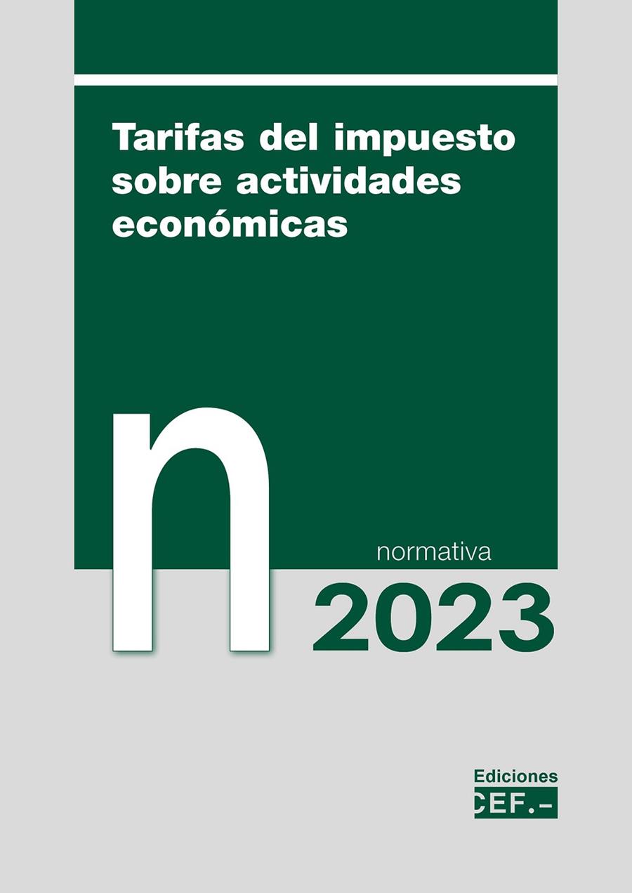 Tarifas sobre el impuesto de actividades económicas | 9788445445303 | Gabinete jurídico del CEF