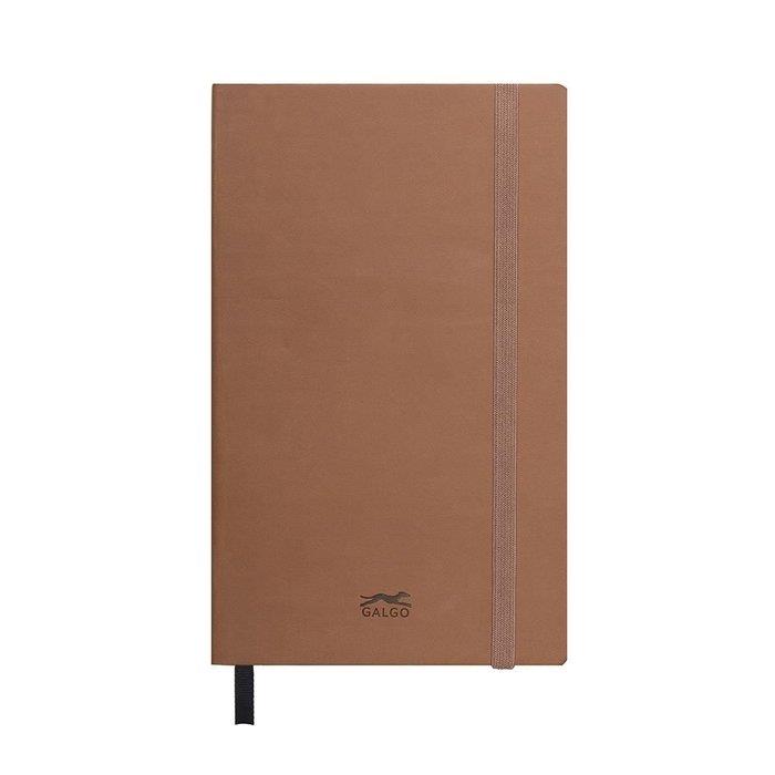 CUADERNO NOTAS GALGO 130X210 80H 100G LISO MARRON | 8413623627493