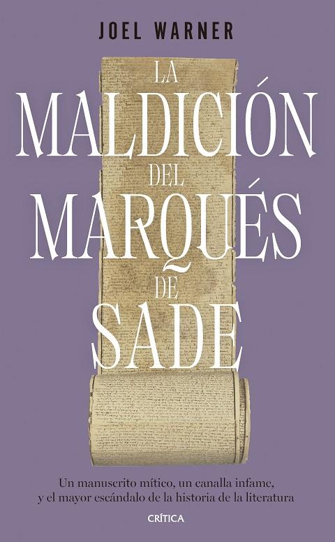 La maldición del Marqués de Sade | 9788491995876 | Warner, Joel